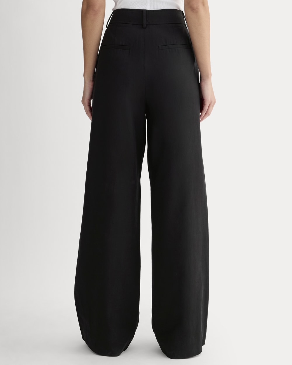 The Pleated Wide-Leg Pant | Black | 32" Inseam