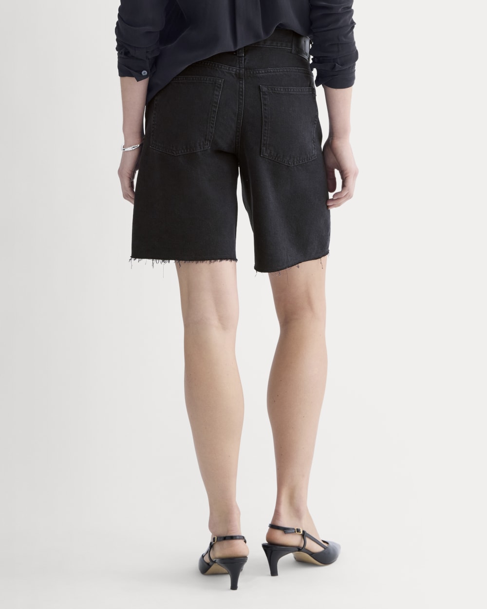 The Relaxed Denim Short | Washed Black