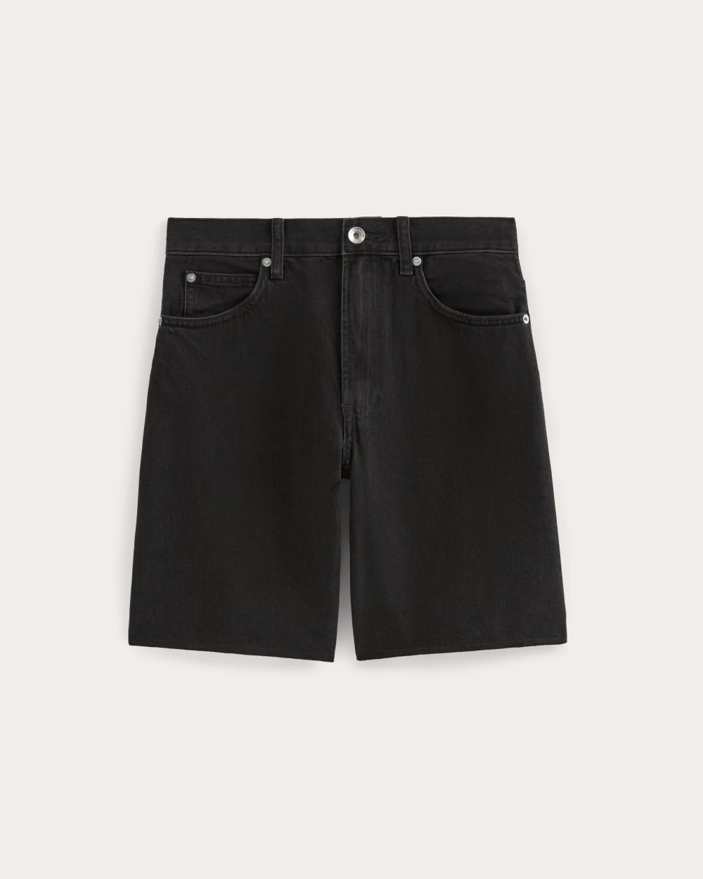The Relaxed Denim Short | Washed Black