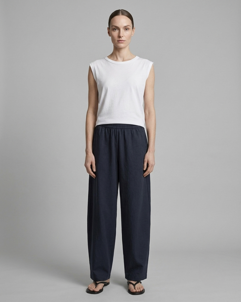 The Fleece Barrel Sweatpant | Navy