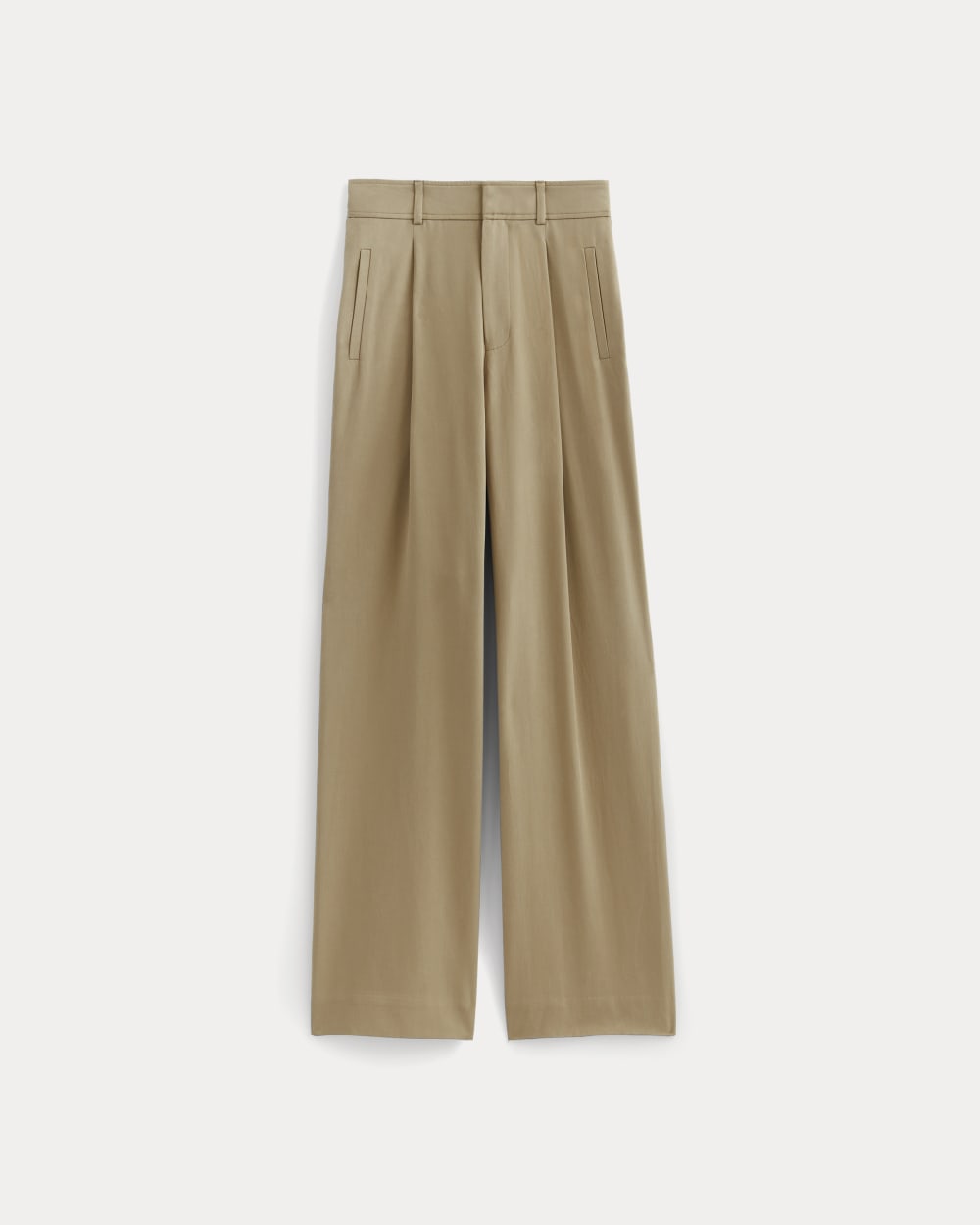The Draped Pleated Wide-Leg Pant | Ash Brown | 32" Inseam
