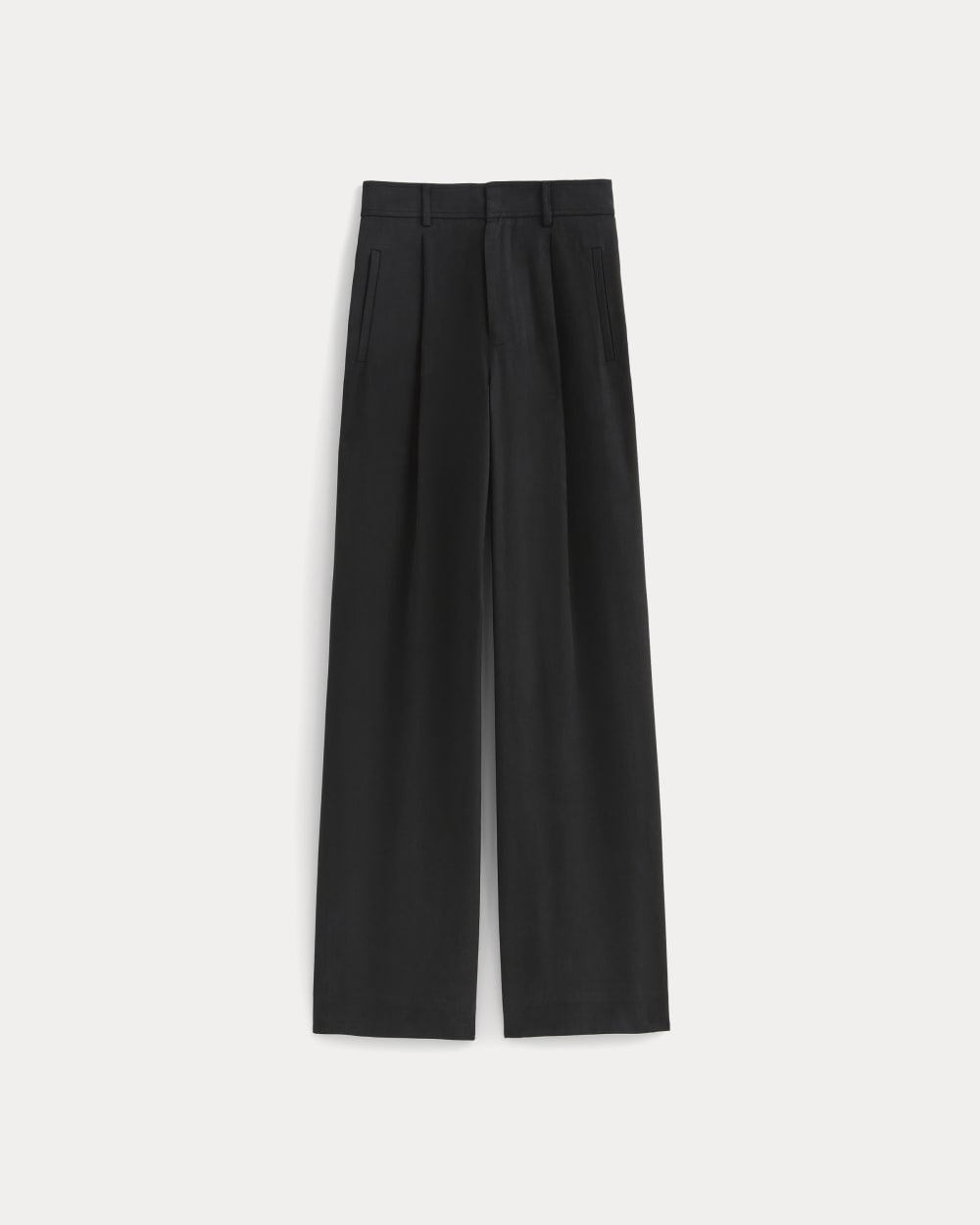 The Pleated Wide-Leg Pant | Black | 32" Inseam