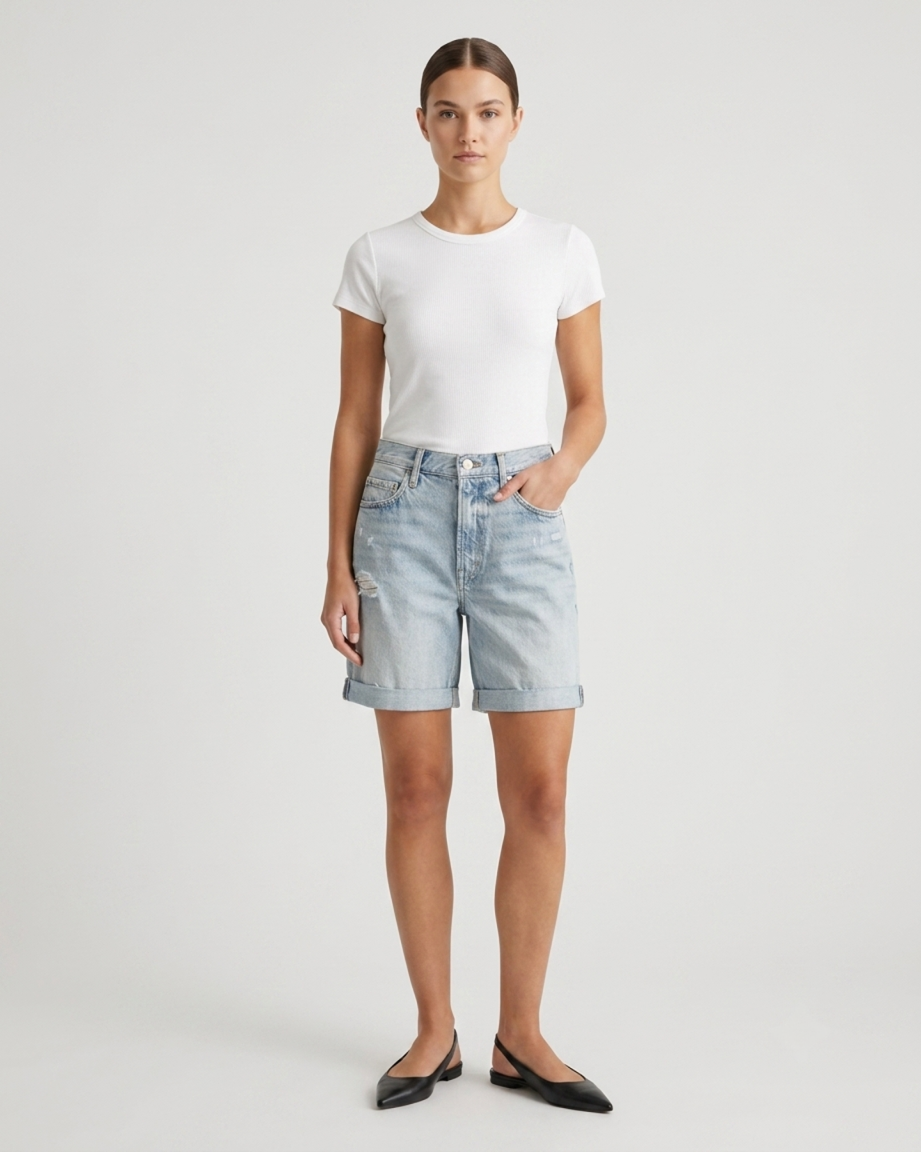 The Classic Jean Short | Light Indigo